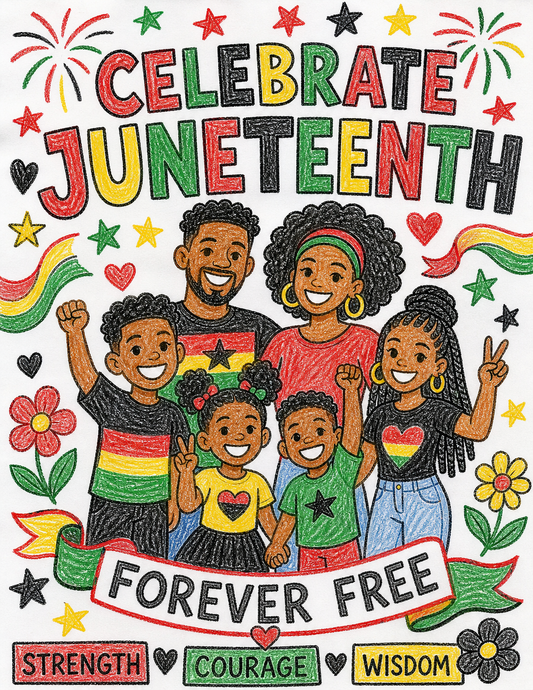 Juneteenth Coloring Book for Kids & Families | HBCUnity Tees Digital Download
