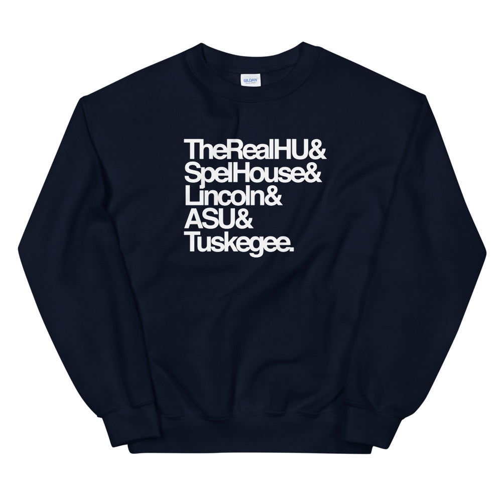 HBCUnity Unisex Sweatshirt | Customize Your Top 5 HBCUs