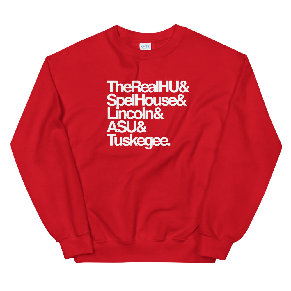 HBCUnity Unisex Sweatshirt | Customize Your Top 5 HBCUs